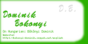 dominik bokonyi business card